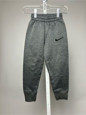 Nike Kids Charcoal Gray Fleece Joggers with Black Swoosh #P350